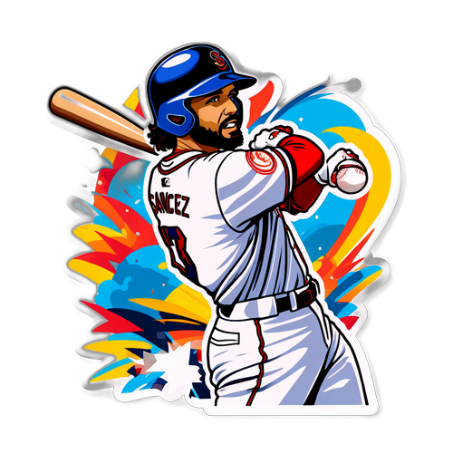 Exciting Baseball Home Run Sticker