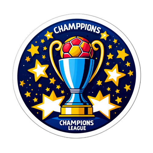 Sticker celebrando la Champions League 2025