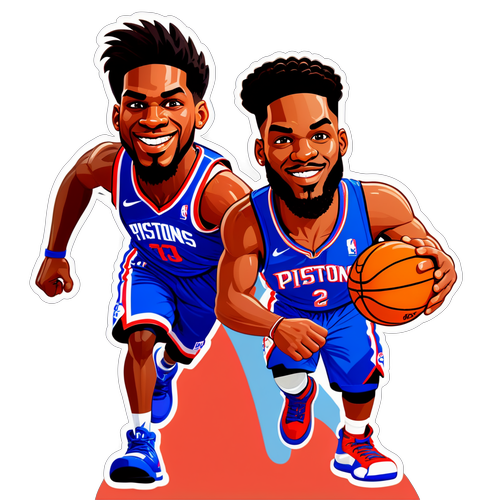 Kapana-panabik na Sticker ng Pistons vs 76ers