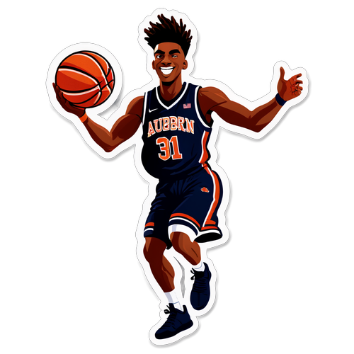 Unleash the Tiger Spirit: Auburn Basketball's High-Flying Dunk Action! 