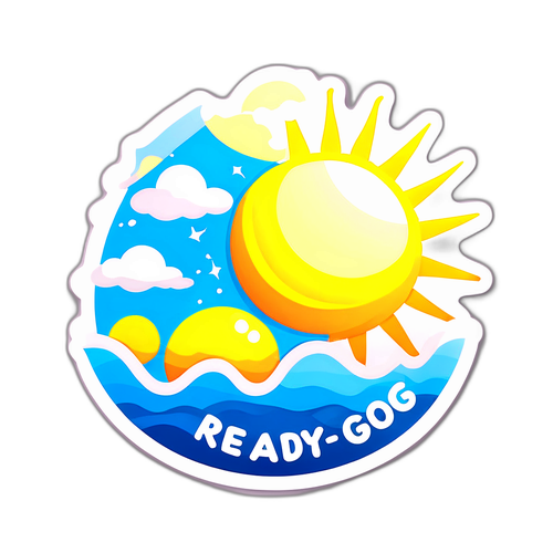 สติกเกอร์พยากรณ์อากาศฤดูร้อน