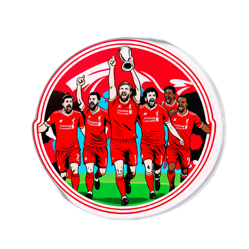 Sticker về trận đấu Liverpool vs Bournemouth với không khí cổ vũ sôi động