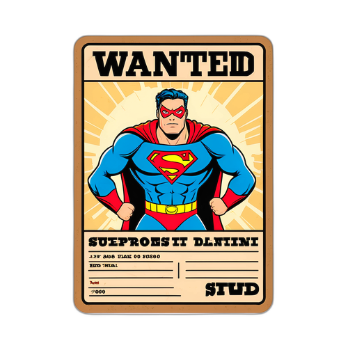 Wanted plakát stílusú vicces szuperhős