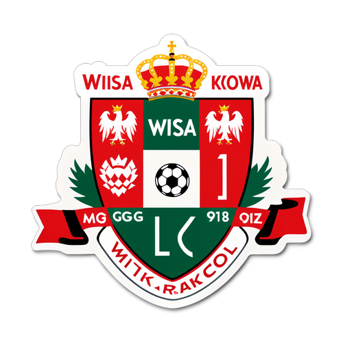 Sticker upamiętniający mecz Wisła Kraków – Miedź