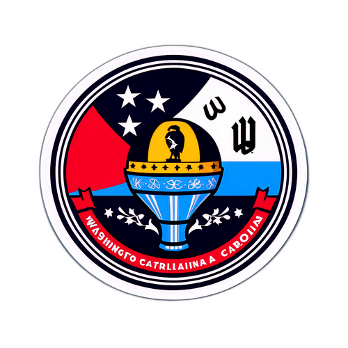 Элегантный дизайн с символикой Вашингтона и Каролины и спортивным элементом отражающим прогнозы матчей