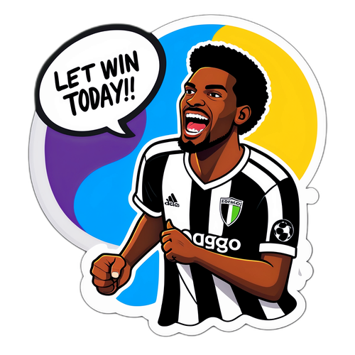 Ilustração de Jogador do Botafogo em Ação