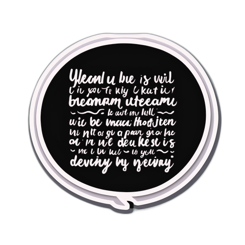 Motiverande klistermärke inspirerat av Mamdani