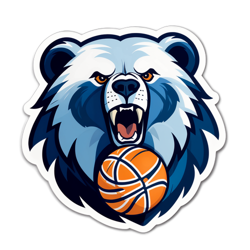 Adesivo do Memphis Grizzlies com Design de Basquete