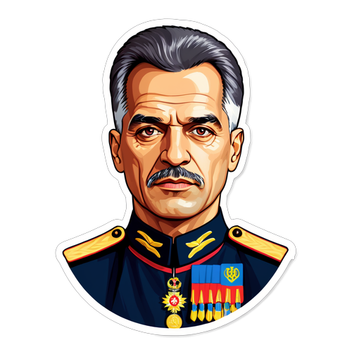 Nicolae Ciucă: Portret Artiștic în Uniformă Militară – O Viziune Captivantă sobre România!