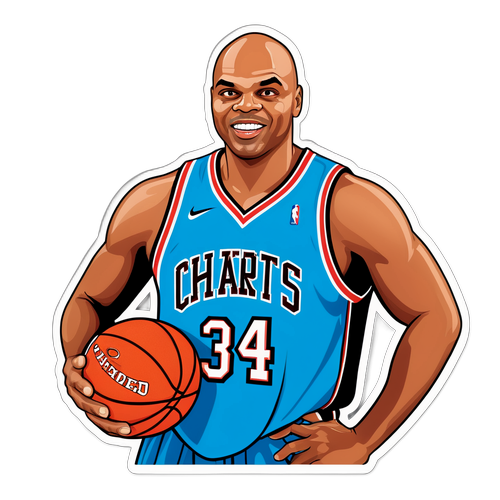 Humorous Charles Barkley Sticker