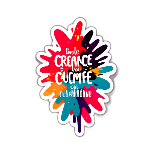 Inspirerende abstrakt kunstklistremerke