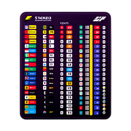 Prosty sticker z tabelą F1