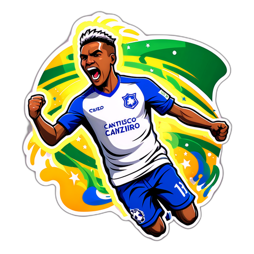 Sticker Aksi Kemenangan Cruzeiro vs. Santos