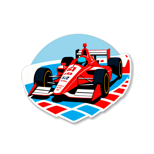 Köpa en sticker för Indy 500 med racingbil