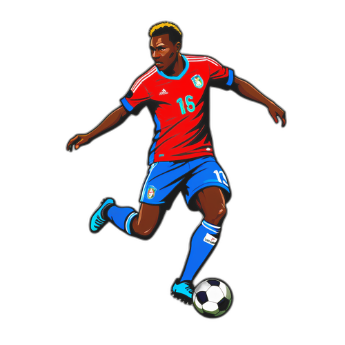 Fodboldspiller i Konaté-trøje