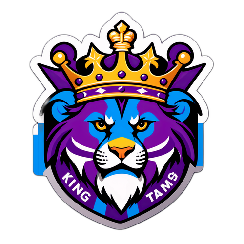 ポップカラーのキングスチームロゴデザイン