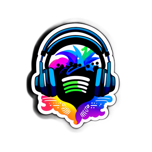 Яскравий стікер, що святкує Spotify Wrapped 2025