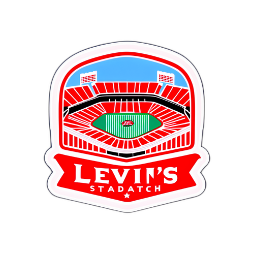 Retro-tyylinen tarra Levi's Stadionista