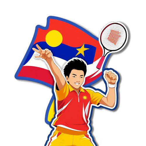 Tanpa Ragu! Sticker Badminton Chen Tang Jie yang Meriah dan Penuh Semangat Kebanggaan Malaysia!