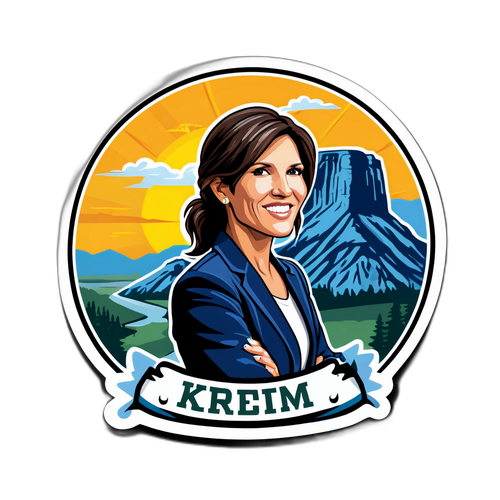 Una pegatina inspiradora de Kristi Noem