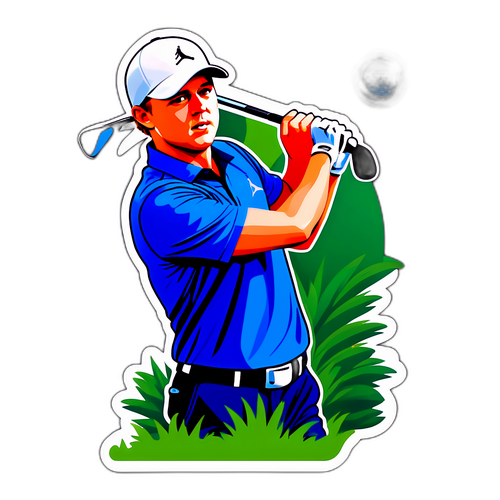 Vibrant Jordan Spieth Golf Sticker