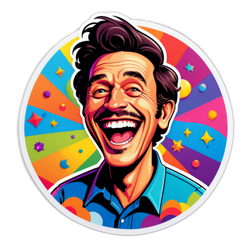 Fargerik Karikatur av Randy Fine Som Ler