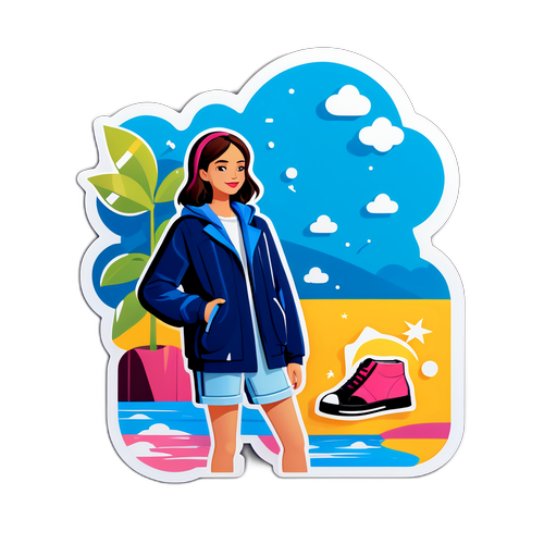 创意设计的AI生成模型服装场景