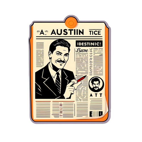 Vintage Newspaper Design: Austin Tice
