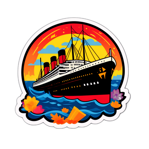 Titanic film sticker design