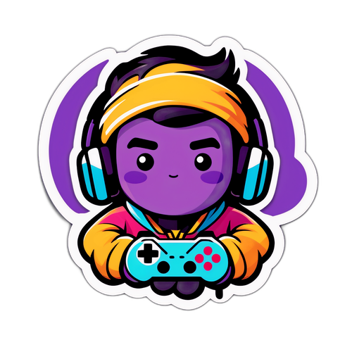 मज़ेदार और आकर्षक ट्विच लोगो स्टिकर