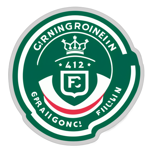 FC Groningen's Trommelend Tribute - Een Schitterende Sticker van Trots en Passie!