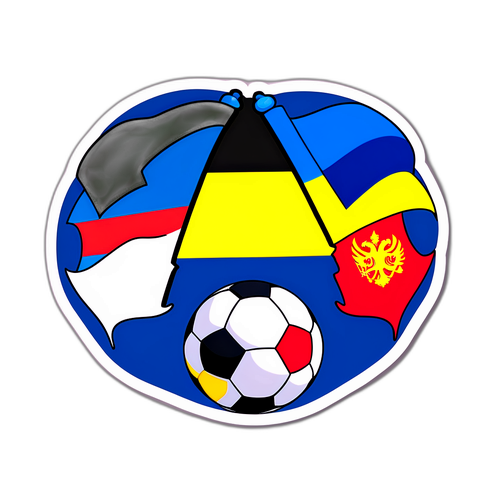 Isang Abstraktong Sticker para sa Tension ng Ukraine vs France Match