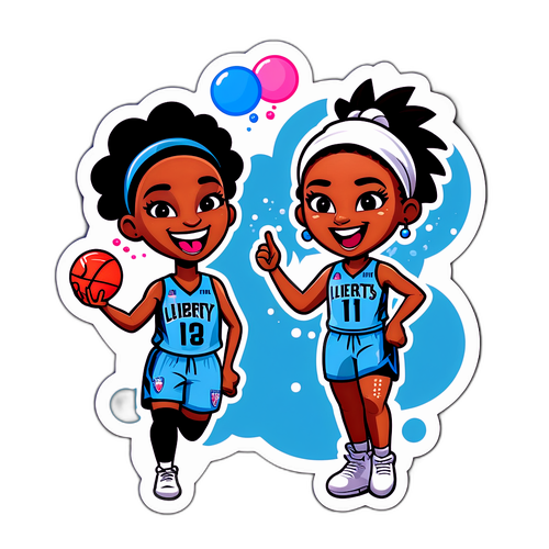 Sticker ng New York Liberty at Atlanta Dream