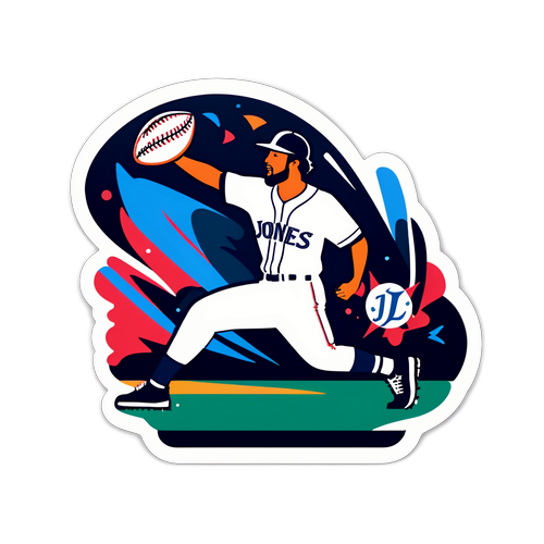Dynamic Pitching Action Sticker of Jared Jones