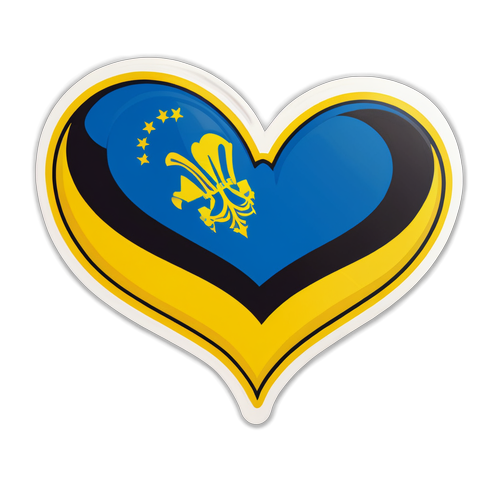 Herzsymbol von Ukraine und USA