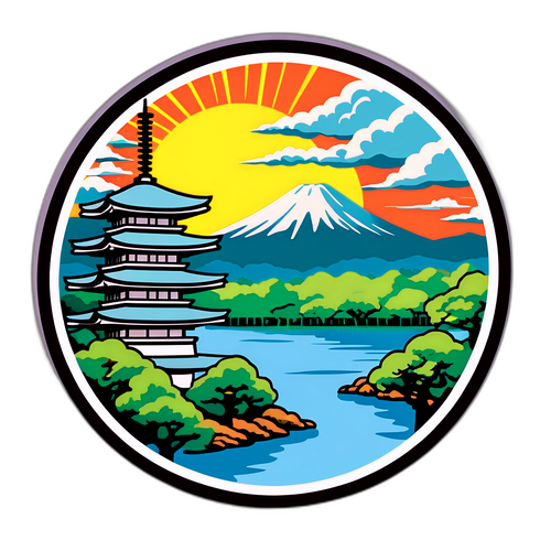 広島平和記念公園の気象予報ステッカー