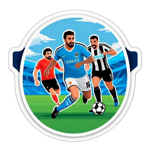 紐卡斯爾對卡拉巴赫比賽貼紙