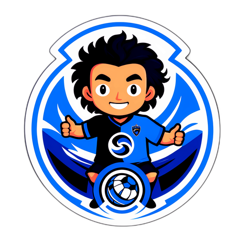 Kolorowa naklejka z logo Atalanty