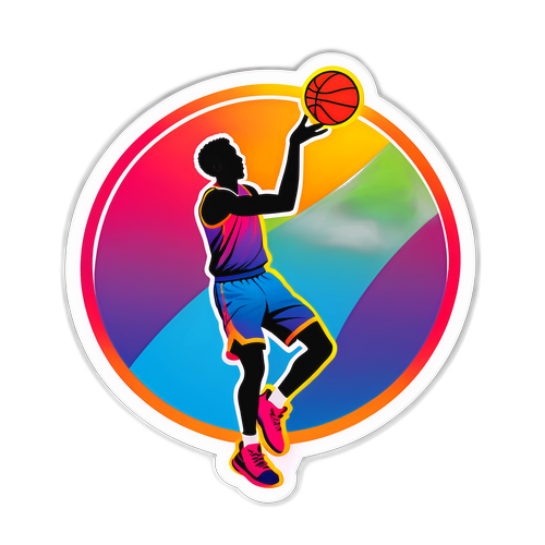 Minimalist Basketball Player Silhouette
