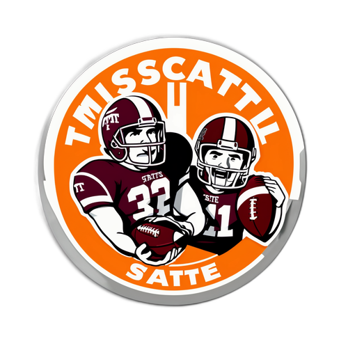 Mississippi State vs. Tennessee Football Clash Sticker