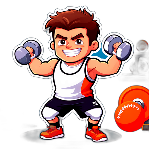Cartoon Character Working Out