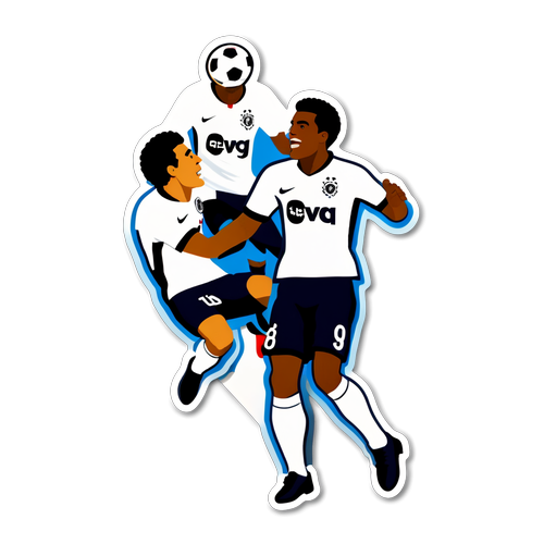 Corinthians ve Internacional Maçını Yansıtan Futbol Sticker'ı