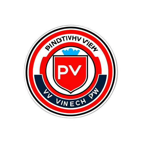 Minimalistisches PSV Eindhoven Logo Aufkleber