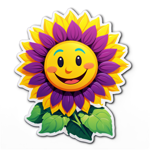 Sumisikat na Ngiti: Ang Sticker ng Sunflower na Magdadala ng Liwanag sa Iyong Araw!