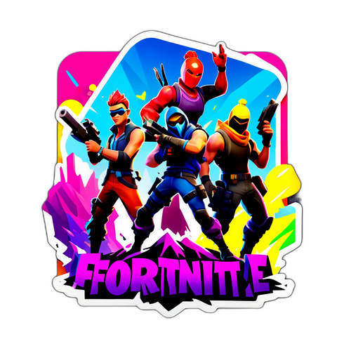 Fortnite-tema klistremerke