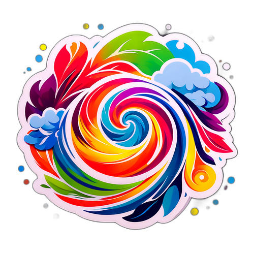 Rekaan Putaran Angin Dinamik yang Berwarna-warni