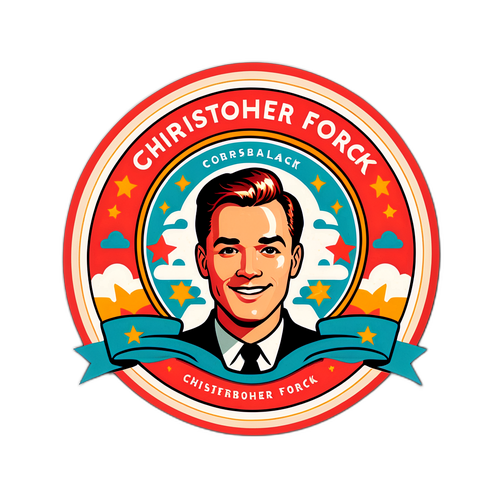 Retro-badge-sticker av Christopher Forsbäck
