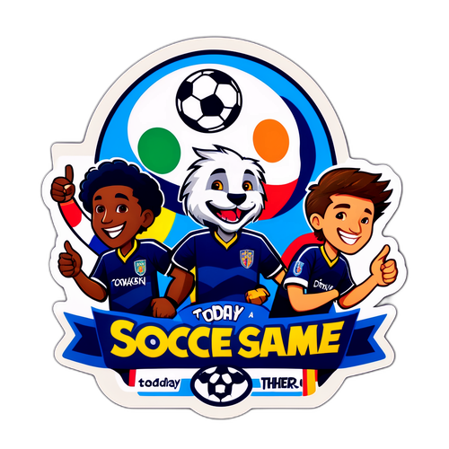 Design divertido representando time de futebol