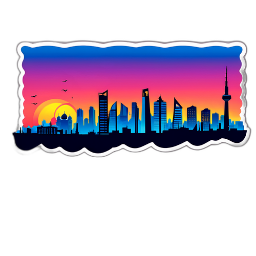 נוף פנורמי של רמלה בעת שקיעה