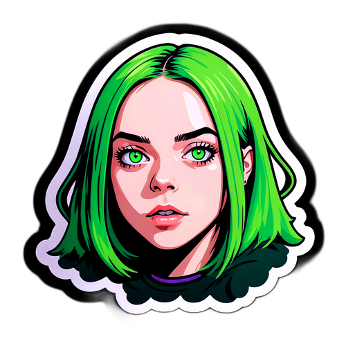 Minimalistische Billie Eilish Sticker